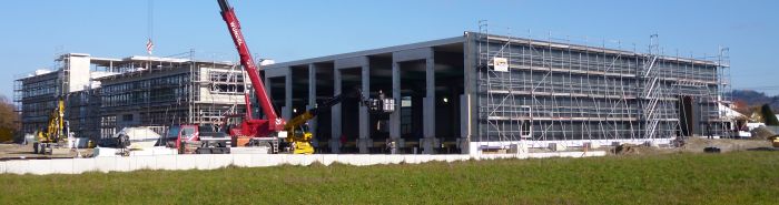 Im November 2012 konnte Winterhalter das Richtfest der neuen Produktionshalle mit angeschlossenem Büro- und Labortrakt feiern. Foto: Winterhalter