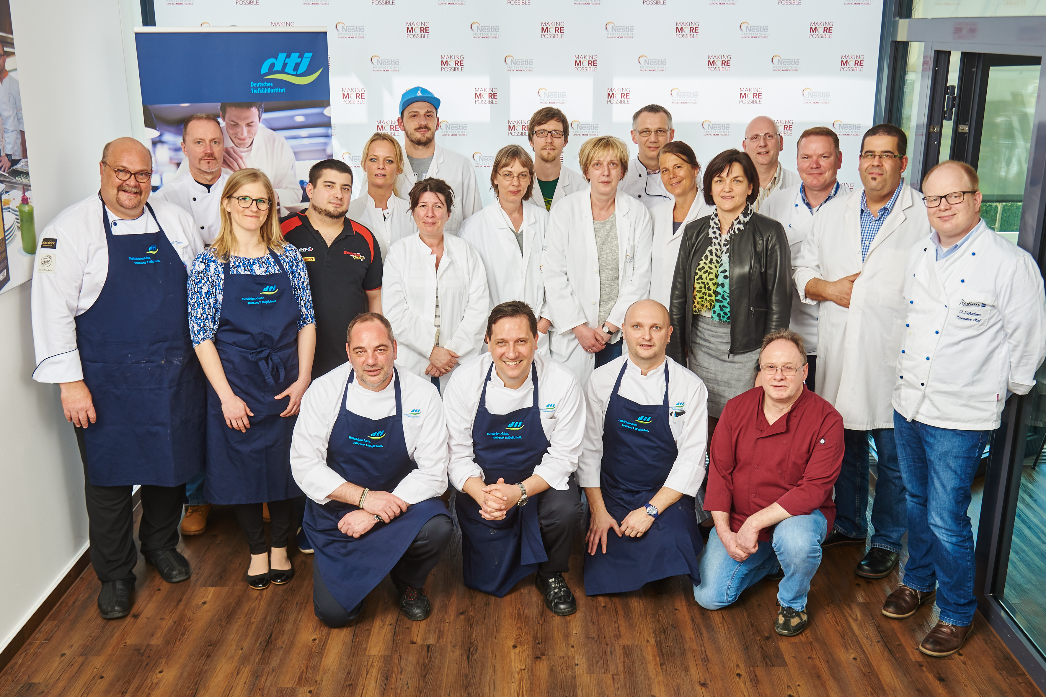 Die Vielfältigkeit von TK-Produkten lernten die Teilnehmer in einem Kochworkshop von Nestlé Professional und dem Deutschen Tiefkühlinstitut kennen. Foto: Dti